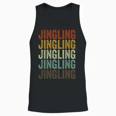 Jingling China Retro Vintage Unisex Tank Top - Black