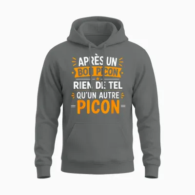 Humoristique Picon Bière Alcool Picole Humour Picon Unisex Hoodie - Graphite Heather