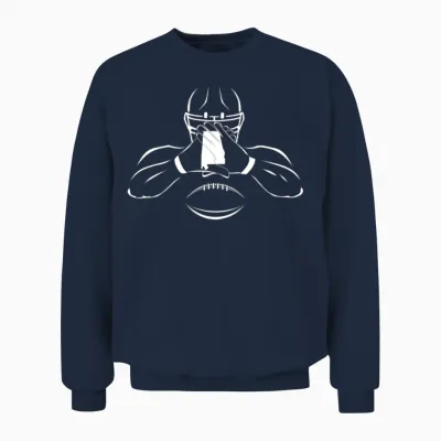 Alabama Football Crossed Gloves Unisex Sweatshirt - Navy