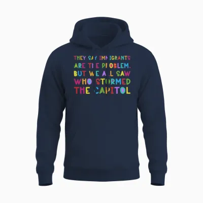 We All Saw Who Stormed the Capitol Unisex Hoodie - Navy