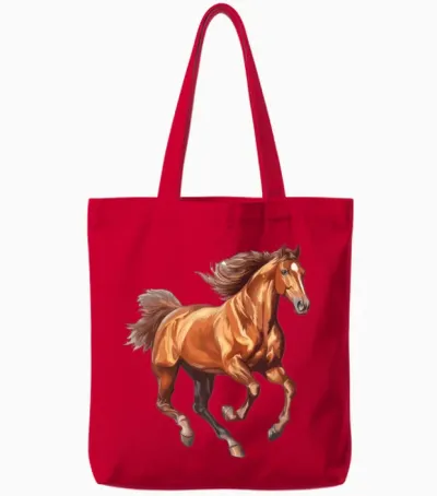 Horse Tote Bags - Red