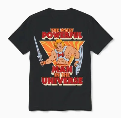 Masters of the Universe L'homme Le Plus Puissant De L'univers Unisex T-Shirt - Black