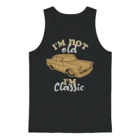 I'm Not Old I'm Classic Funny Car Graphic Unisex Tank Top - Black – 1
