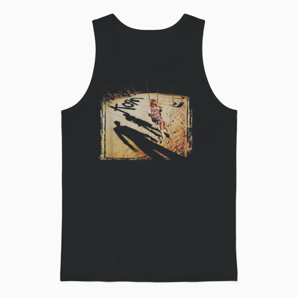 Korn Swing Set Cover T-Shirt, Black, S Unisex Tank Top in Black