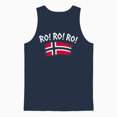 Norway Row, Norge Ro Shirt. Norwegian Flag Men, Women & Unisex Tank Top - Navy