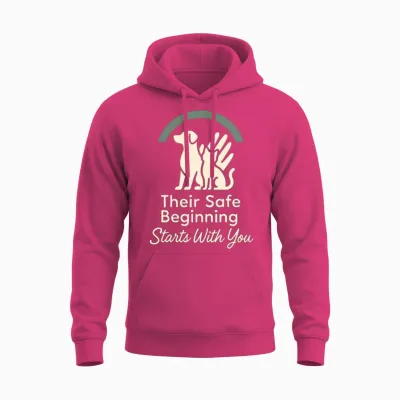 Animal Shelter Worker Animal Rescue Volunteer Unisex Hoodie - Heliconia
