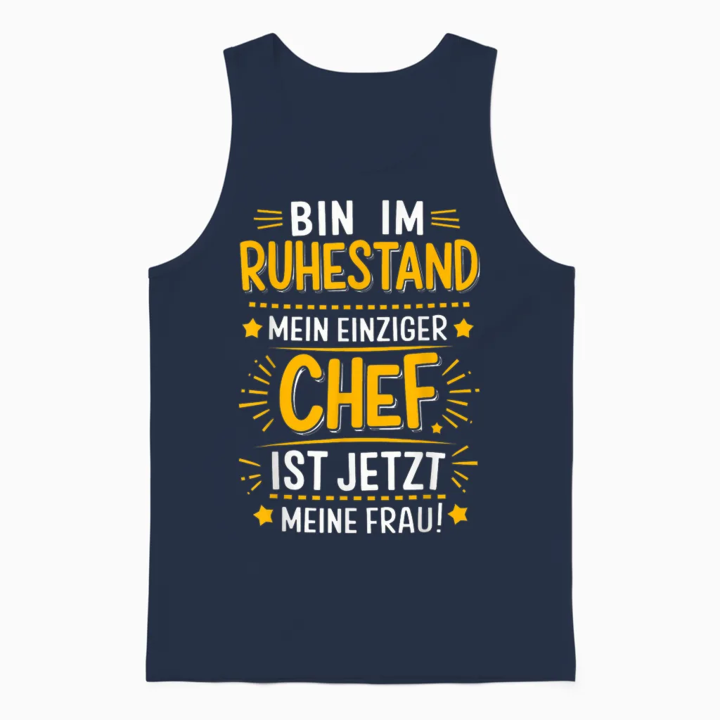 Pension 2026 Retirement Pensioner Funny Retirees Unisex Tank Top in Navy