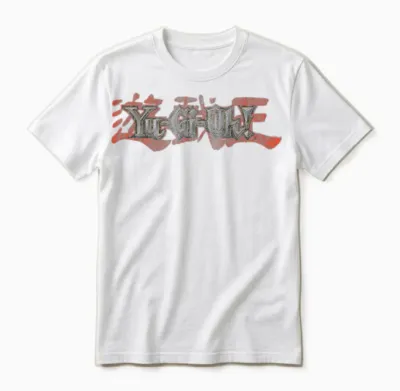 Yu-Gi-Oh! Duel Monsters Retro Distressed Show Logo Anime Unisex T-Shirt - White