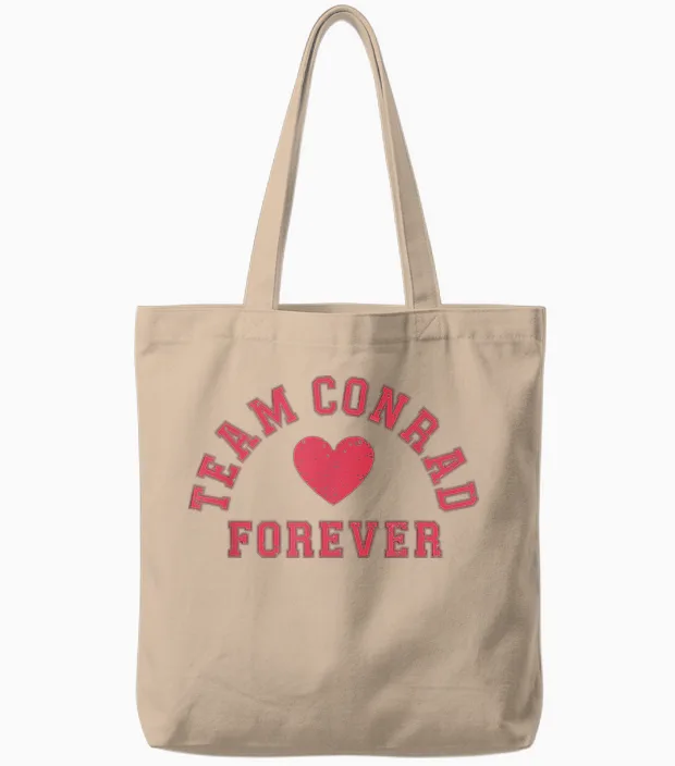 Team Conrad Retro Forever Vintage Tote Bags in Natural