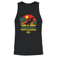 Poppysaurus Rex Vintage Retro Unisex Tank Top - Black – 2