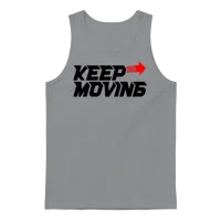 Keep Moving Red Arrow Motion Stripe Unisex Tank Top - Sport Grey – 1
