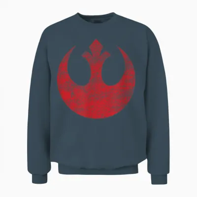 Star Wars Rebel Alliance Logo Weathered Dark Unisex Sweatshirt - Dark Heather
