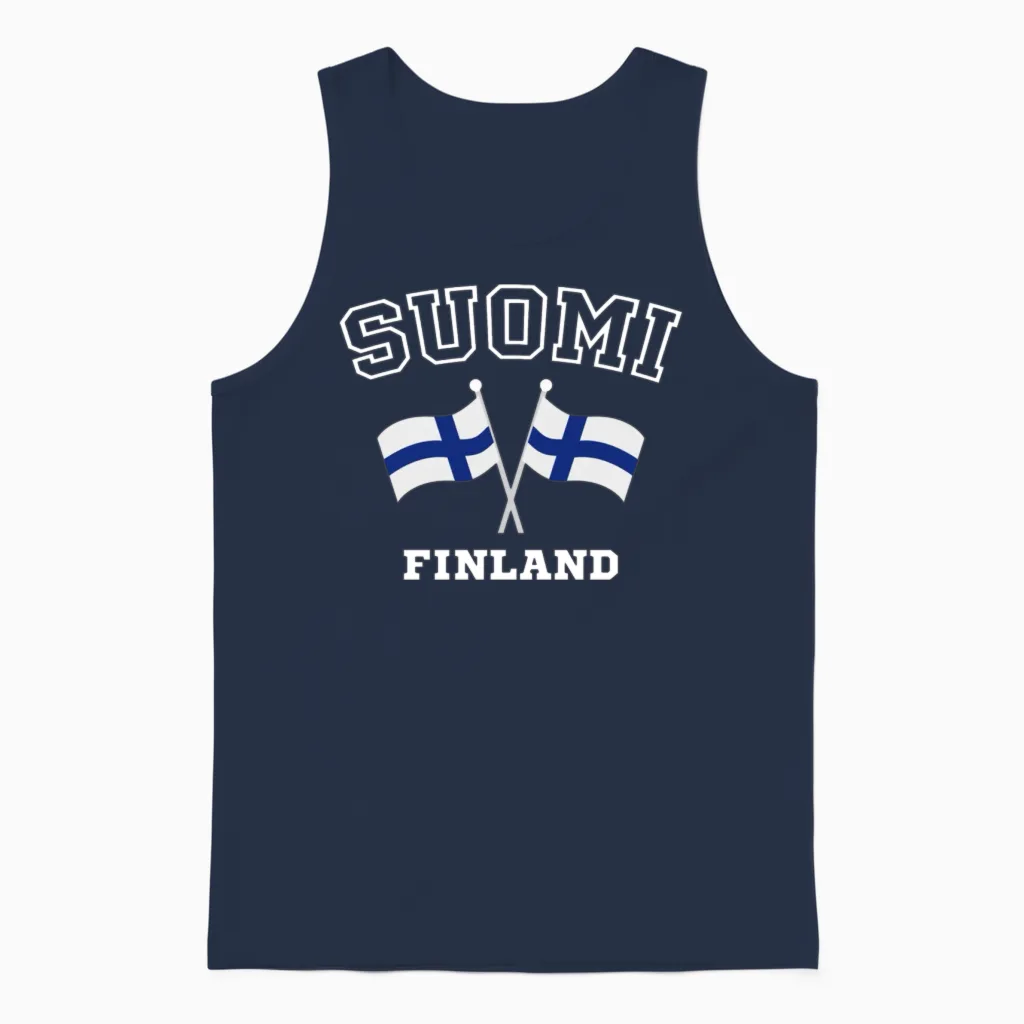 Suomi Finland Unisex Tank Top in Navy