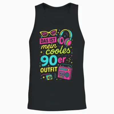 Das Ist Mein Cooles 90er Outfit - 90s 80s Unisex Tank Top - Black