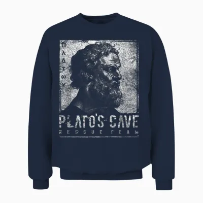 Platos Cave Rescue Team Platons Höhlengleichnis Philosophie Unisex Sweatshirt - Navy