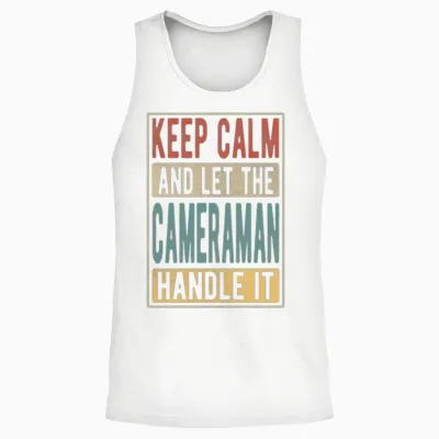 Cameraman Retro Gift Unisex Tank Top - White