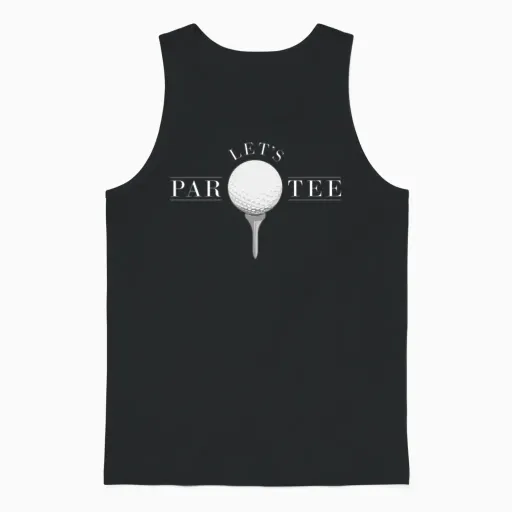 Funny Golf Shirt - Lets Par Tee Golf Unisex Tank Top in Black
