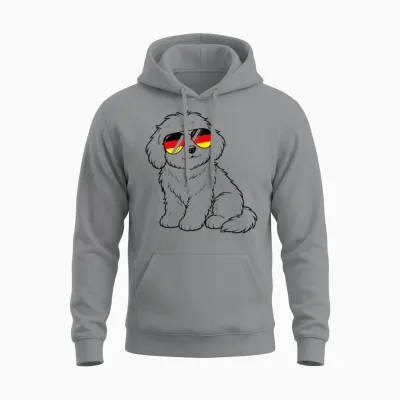Deutsche Flagge Hund Deutsch Deutschland Hunde Unisex Hoodie - Sport Grey