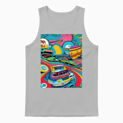 Retro 60s Unisex Tank Top - Ash