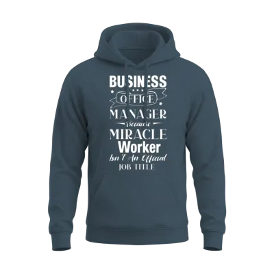 Funny Gag Gift for a Business Office Manager Unisex Hoodie - Dark Heather