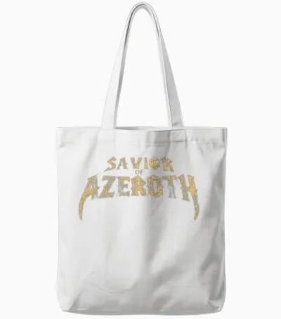 Savior of Azeroth Design from World of Warcraft Tote Bags - White