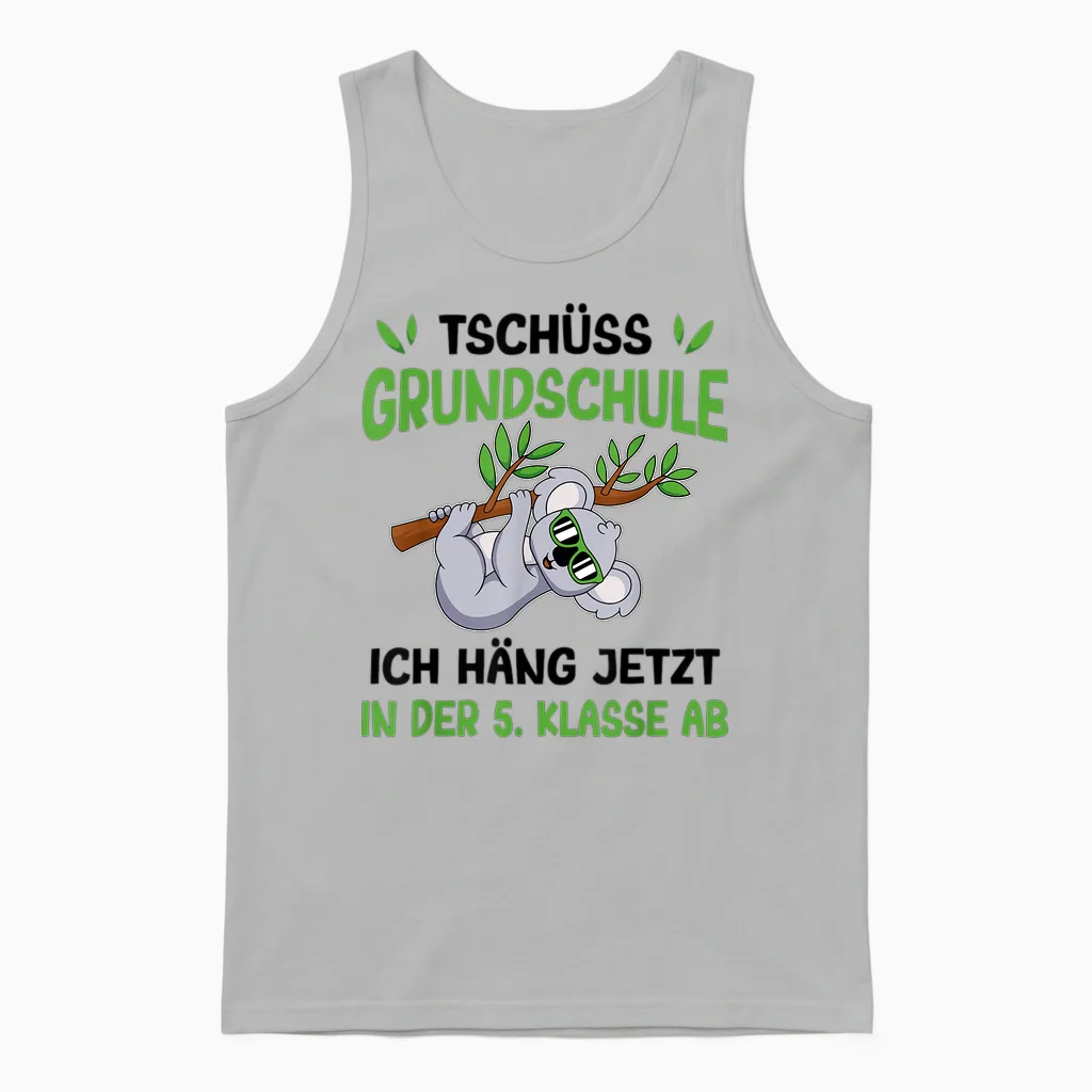 Schulkind Koala Tschüss Grundschule Häng in Der 5. Klasse Unisex Tank Top in Ash