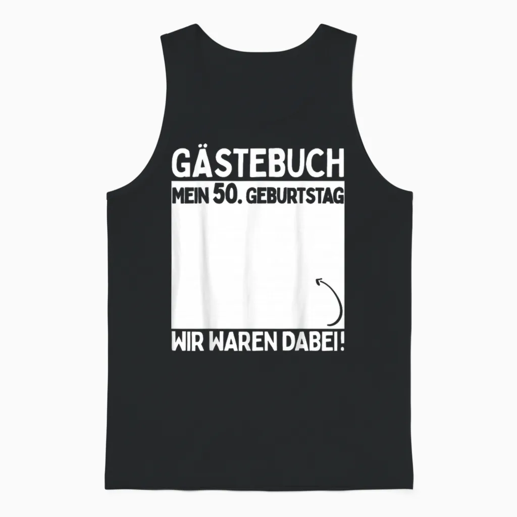 50. Geburtstag Mann Frau 50 Jahre Deko 1976 Lustig Gechenk Unisex Tank Top in Black