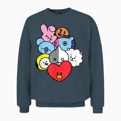 Cool K-Pop Cute Love Symbol K-Drama Korean Pop Music Fans Unisex Sweatshirt - Dark Heather