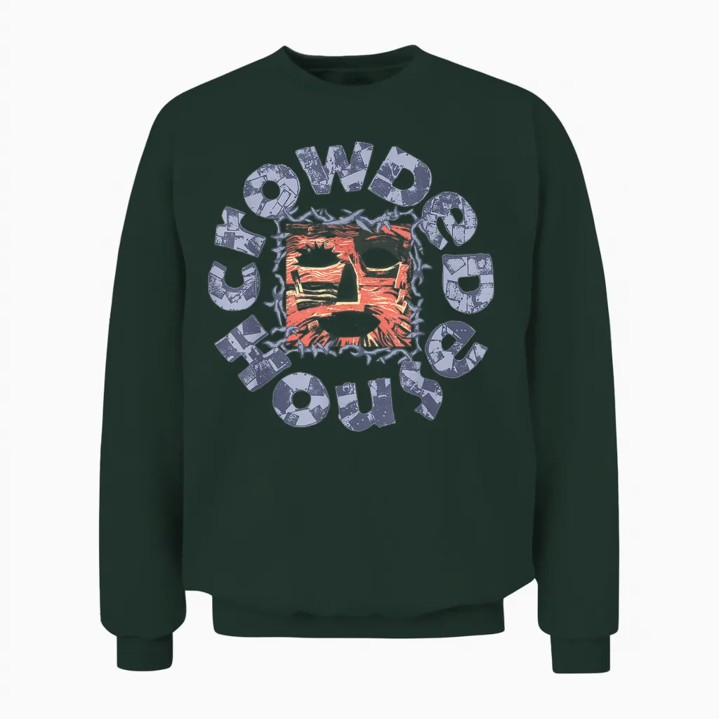 Crowded House Woodface Unisex Sweatshirt in Forest