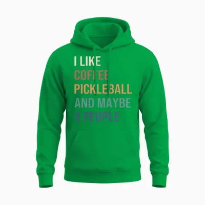 Funny Pickleball Coffee Unisex Hoodie - Irish Green