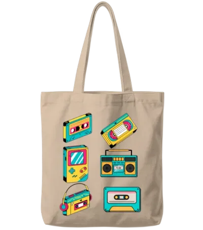 Vintage Retro Never Forget Tote Bags - Natural