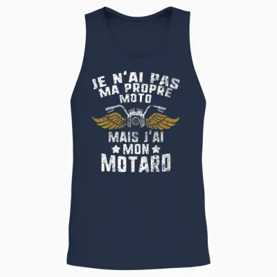 T-Shirt Biker Girlfriend Wife Valentine's Day Women's Friend Unisex Tank Top - Navy