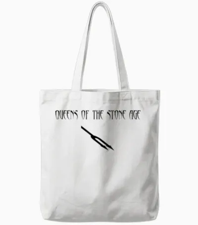 Official Songs Queens of the Stone Age for the Deaf T-Shirt, White, S Tote Bags - White