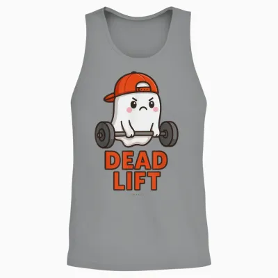 T-Shirt Ghost Deadlift Funny Sport Humour Fitness Unisex Tank Top - Sport Grey