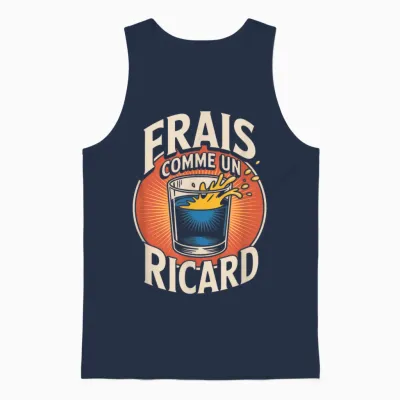 Apéro Ricard – Fresh as Un Ricard Unisex Tank Top - Navy
