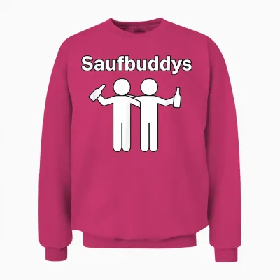 Saufen Saufbuddy Party Alkohol Bier Trinker Lustiger Spruch Unisex Sweatshirt - Heliconia