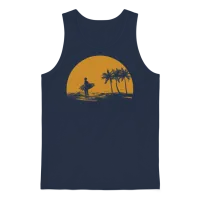 Surfing Surfboard Surfer Water Sport Unisex Tank Top - Navy – 1