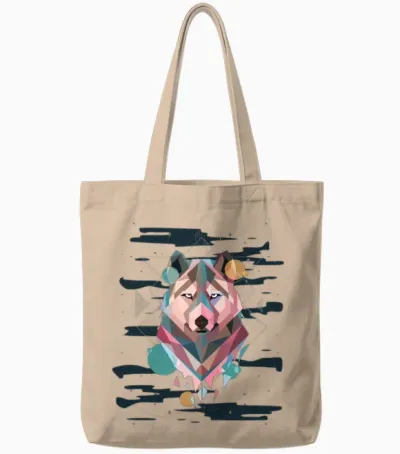 Polygon Dogfather Dog Daddy Dog Mom Dog Lover Tote Bags - Natural