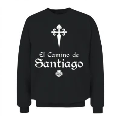 El Camino De Santiago Saint James Cross Scallo Unisex Sweatshirt - Black