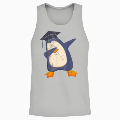 Master´s Exam Passed Master's Degree Created Penguin T-Shirt, Black Unisex Tank Top - Ash