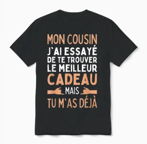 Cousin I Tried to Find the Best Gifts Cousin T-Shirt, Black Unisex T-Shirt - Black