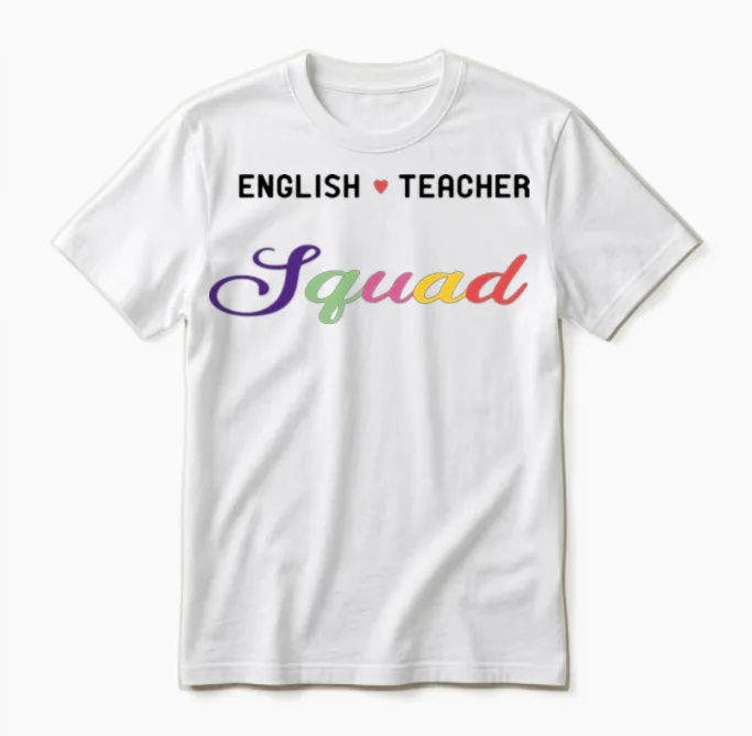 English Teacher Funny Teachers Unisex T-Shirt in White