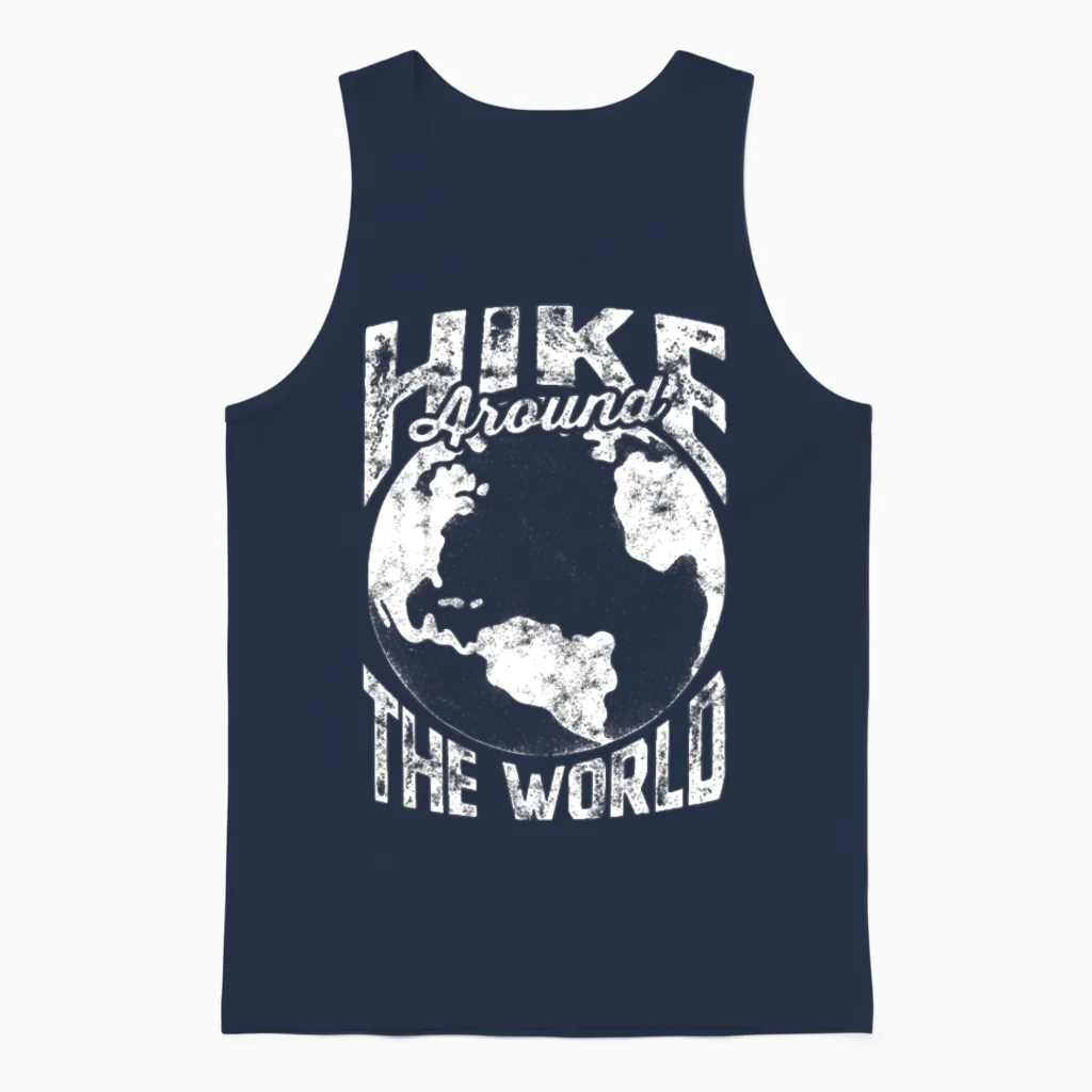 Hike! - Hiking & Outdoors Gift Unisex Tank Top in Navy