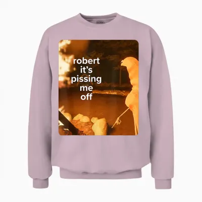 Marcus the Worm Robert Meme Unisex Sweatshirt - Light Pink