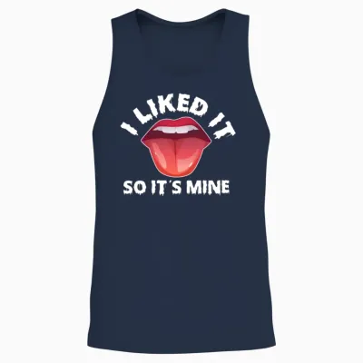 I Liked It So It's Mine Unisex Tank Top - Navy