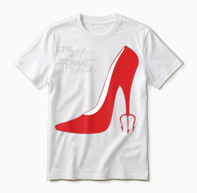 Devil Wears Prada Shoe Unisex T-Shirt in White