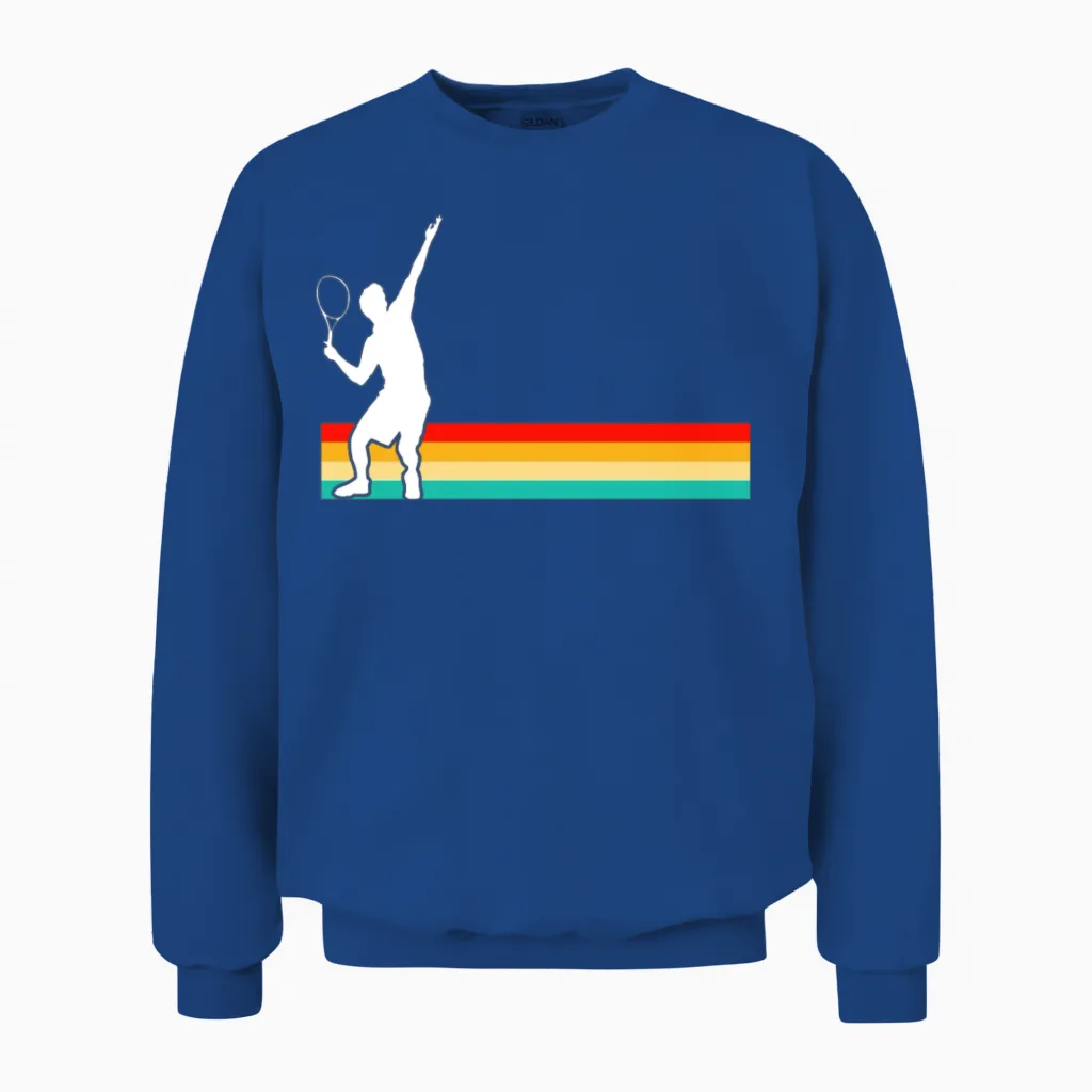 Tennis Retro Unisex Sweatshirt in Royal