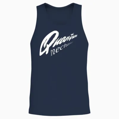 Quantum Mechanics Science Typography Unisex Tank Top - Navy