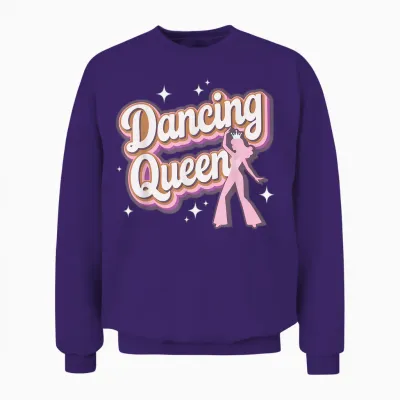 Retro 70er Jahre Disco Era Dancing Queen Unisex Sweatshirt - Purple