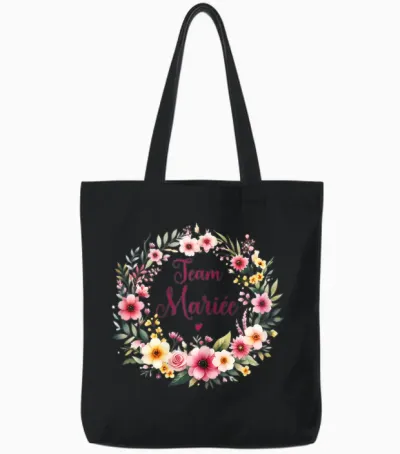 Evjf Team Bride Evjf Team Bridal Team Bride Evjf T-Shirt, White Tote Bags - Black